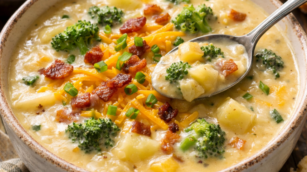 Broccoli Potato Cheese Soup: Creamy & Delicious